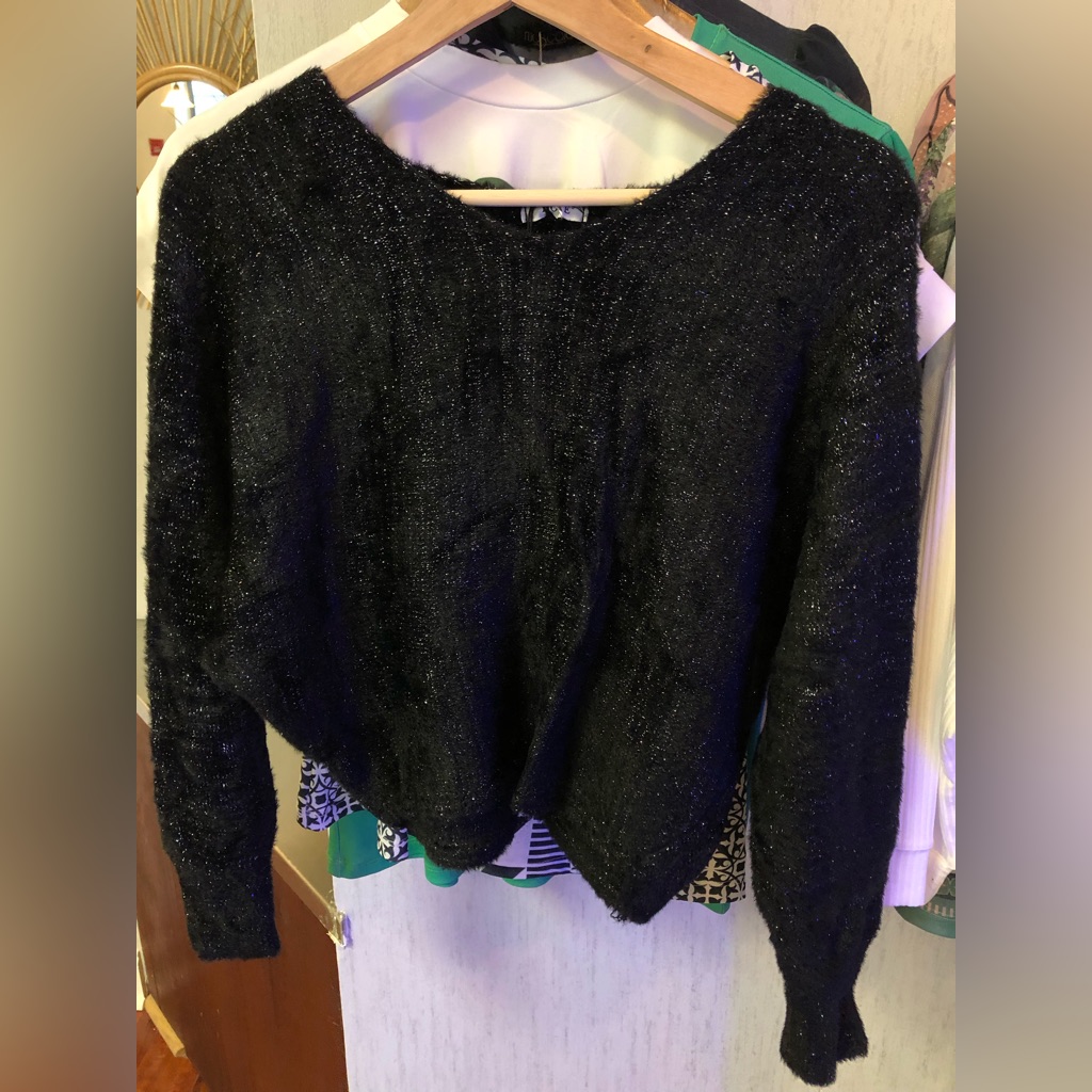 Black Sweater With Glitter.